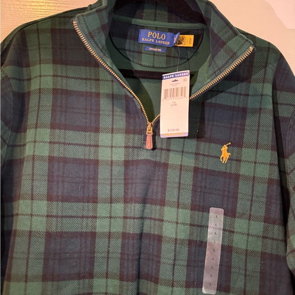 NWT Polo Ralph Lauren Blackwatch Plaid Men’s Estate-Rib Cotton Pullover - Picture 8 of 10